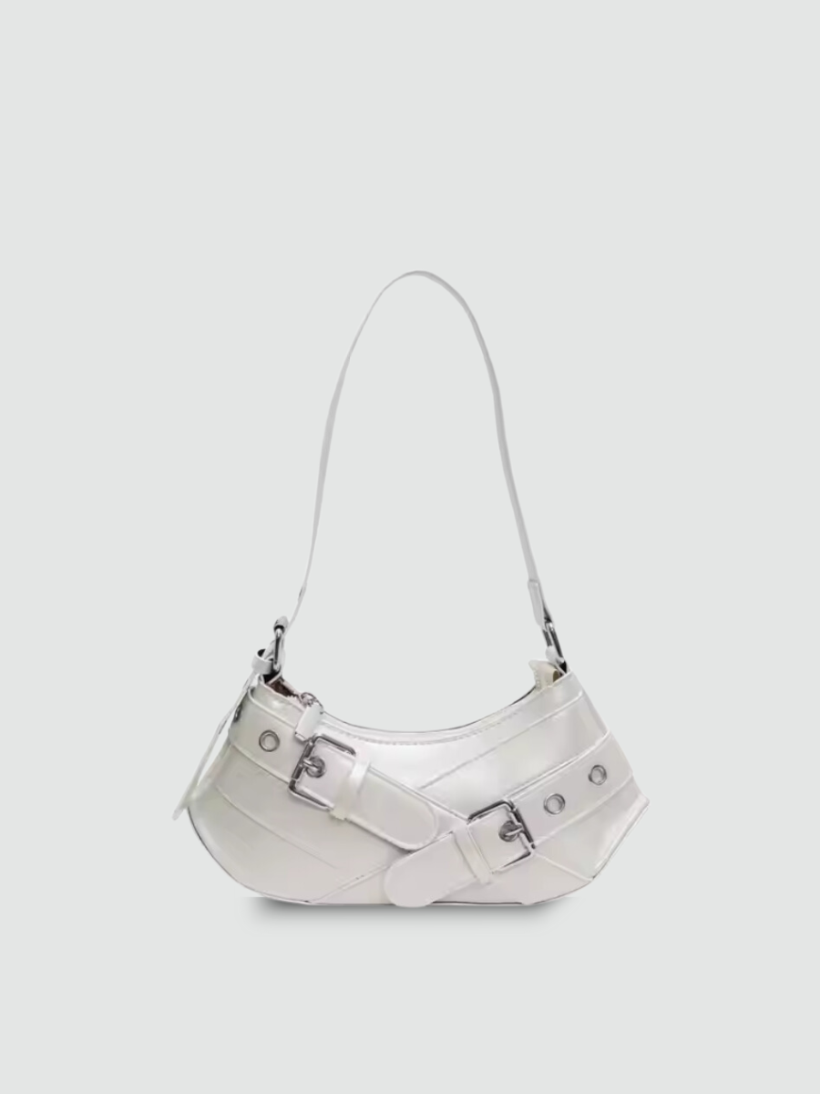 Bolsa de Ombro Pequena Branca Garbo Kate - Garboza