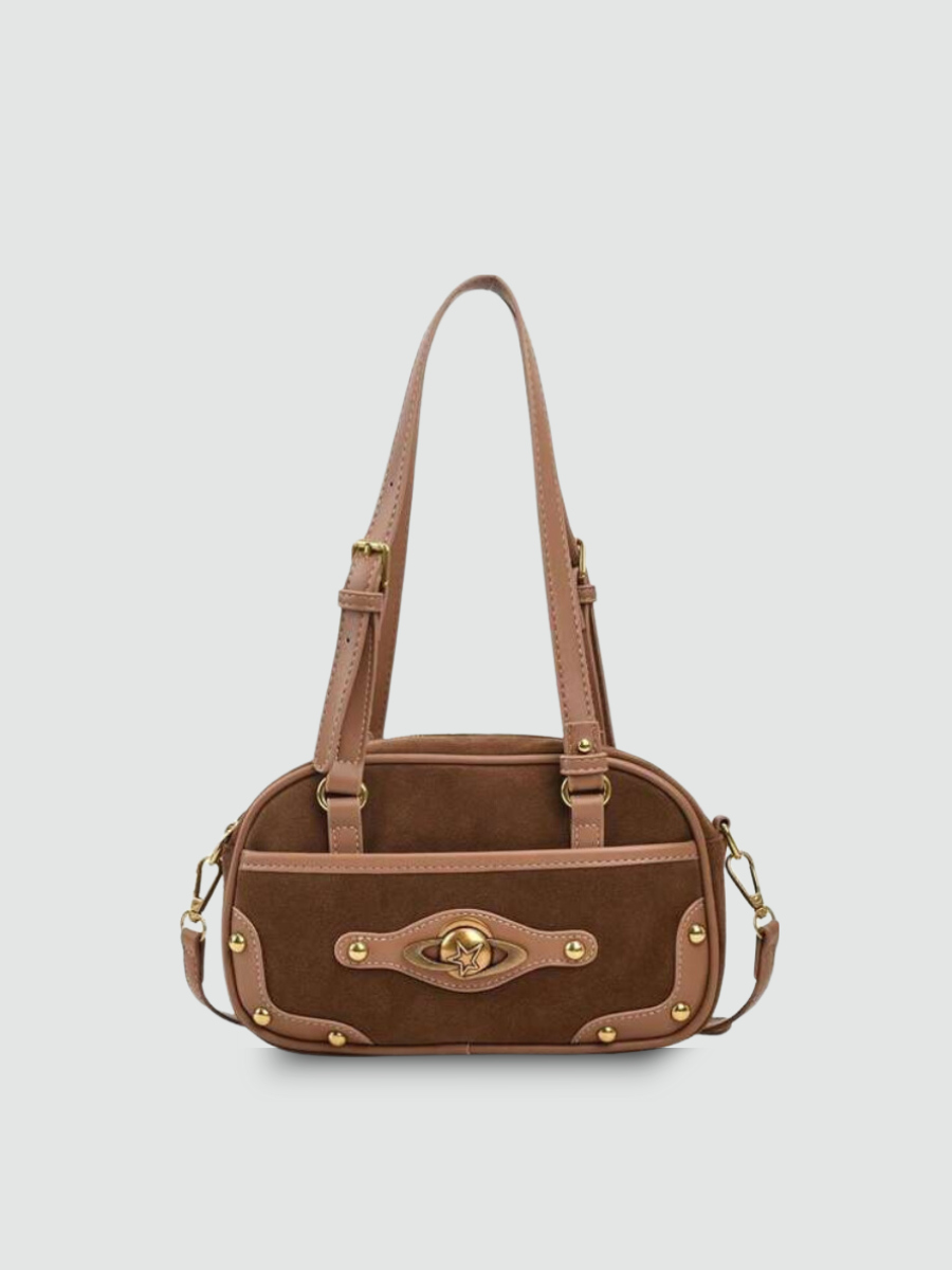 Bolsa de Ombro Pequena Marrom Garbo Míria - Garboza