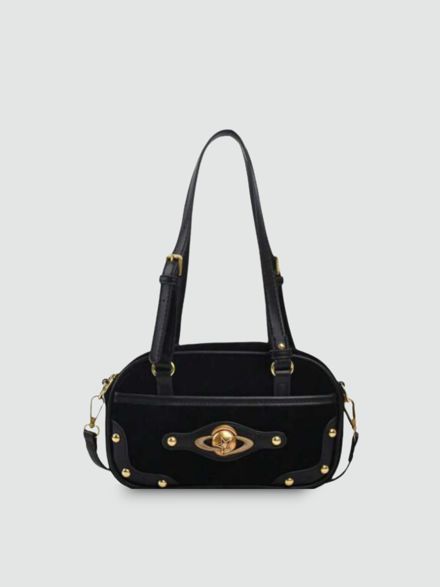 Bolsa de Ombro Pequena Preta Garbo Míria - Garboza