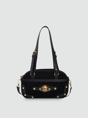Bolsa de Ombro Pequena Preta Garbo Míria - Garboza