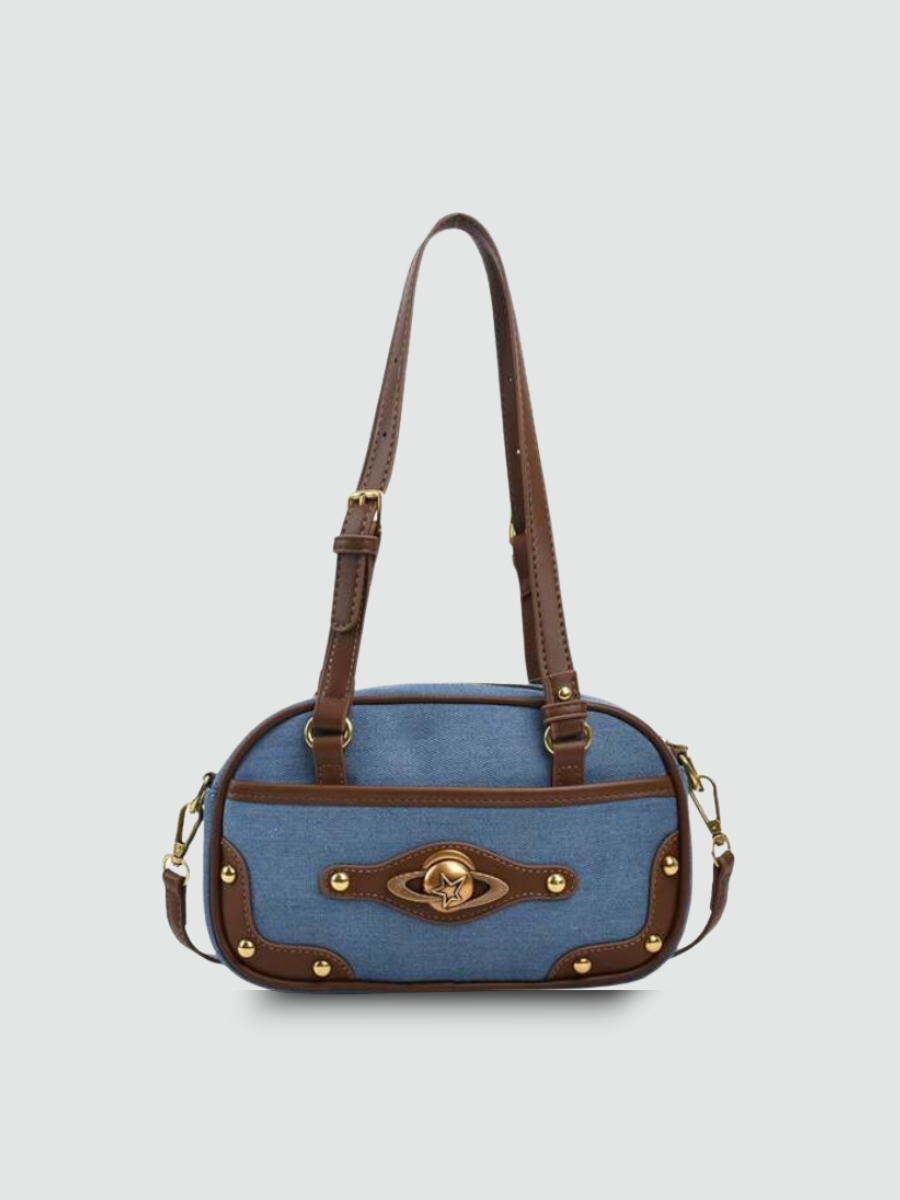 Bolsa de Ombro Pequena Azul Garbo Míria - Garboza