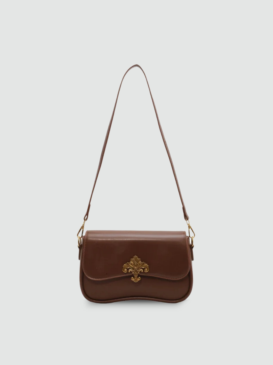 Bolsa De Ombro Pequena Marrom Garbo Safira - Garboza