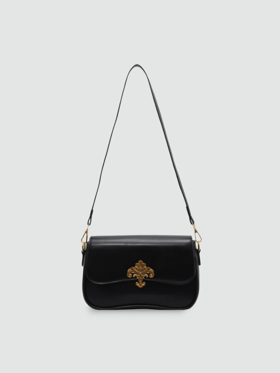 Bolsa De Ombro Pequena Preto Garbo Safira - Garboza