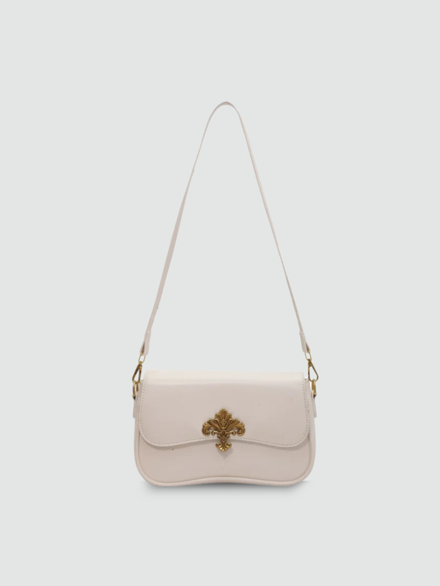 Bolsa De Ombro Pequena Branco Garbo Safira - Garboza