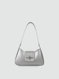 Bolsa De Ombro Pequena Prata Garbo Violeta - Garboza