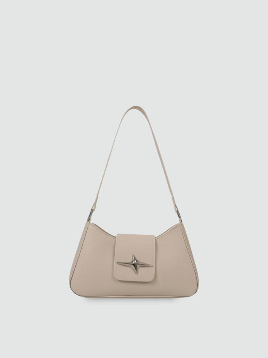 Bolsa De Ombro Pequena Branca Garbo Violeta - Garboza