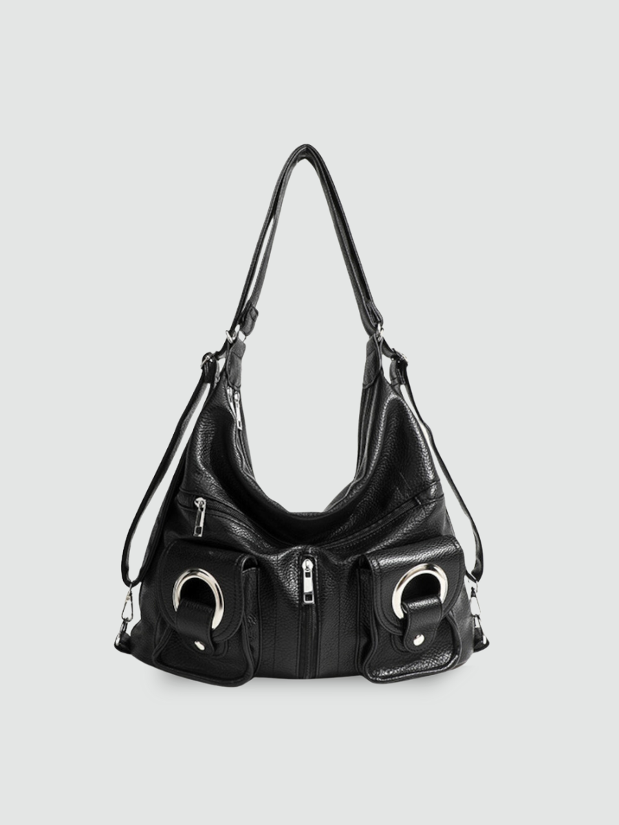 Bolsa Hobo Grande Preta Garbo Adele - Garboza