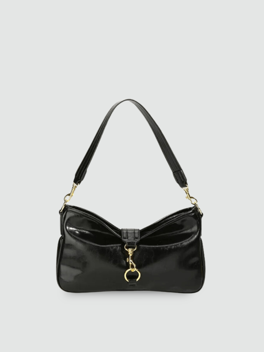 Bolsa Baguete Média Preta Garbo Mara - Garboza