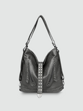 Bolsa Hobo Grande Cinza Garbo Areta - Garboza