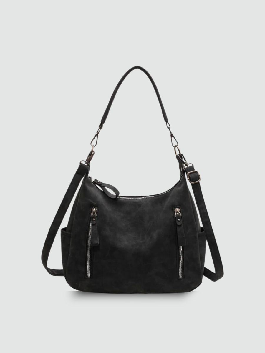 Bolsa Hobo Grande Preta Garbo Elaine - Garboza