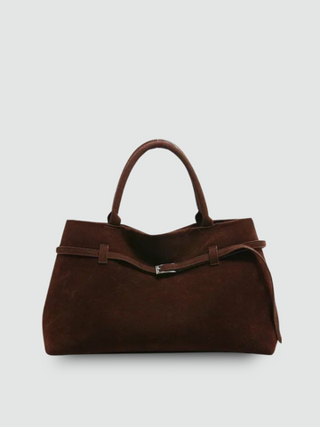 Bolsa Satchel Grande Marrom Garbo Amália - Garboza