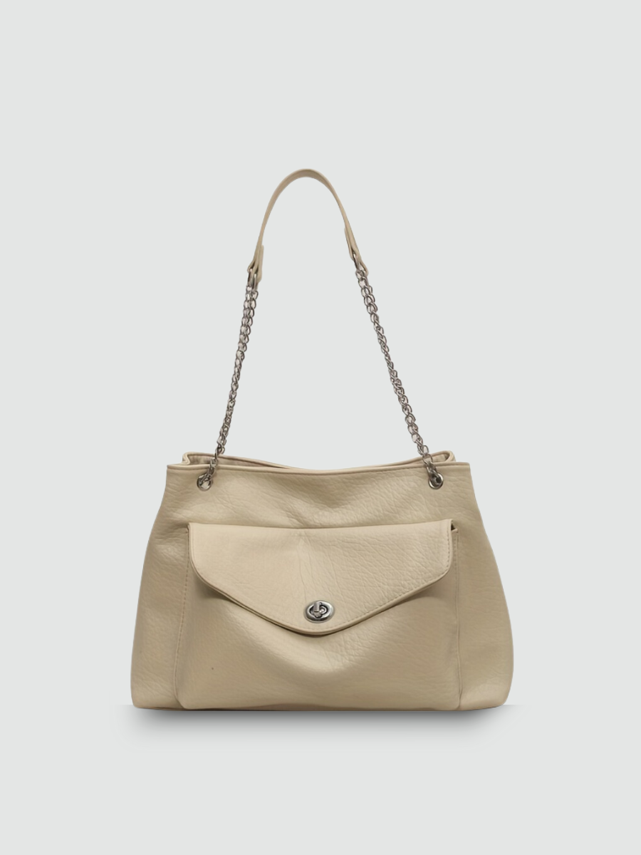 Bolsa Satchel Grande Branco Garbo Ana Laura - Garboza