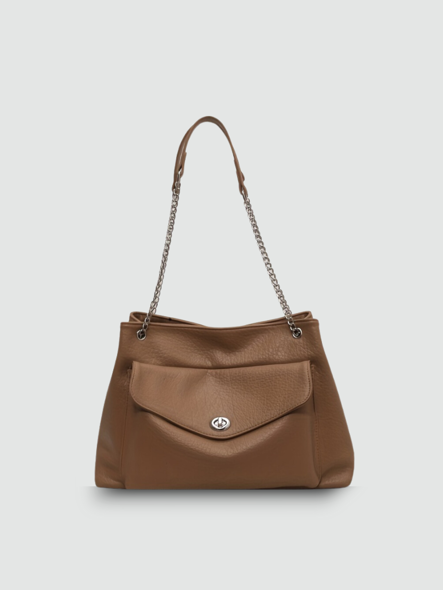 Bolsa Satchel Grande Marrom Garbo Ana Laura - Garboza