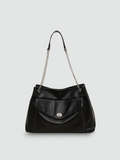 Bolsa Satchel Grande Preto Garbo Ana Laura - Garboza