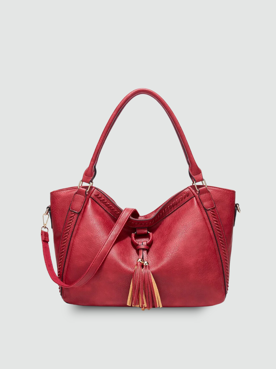 Bolsa Satchel Grande Vermelha Garbo Thaís - Garboza