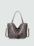 Bolsa Satchel Grande Cinza Garbo Thaís - Garboza