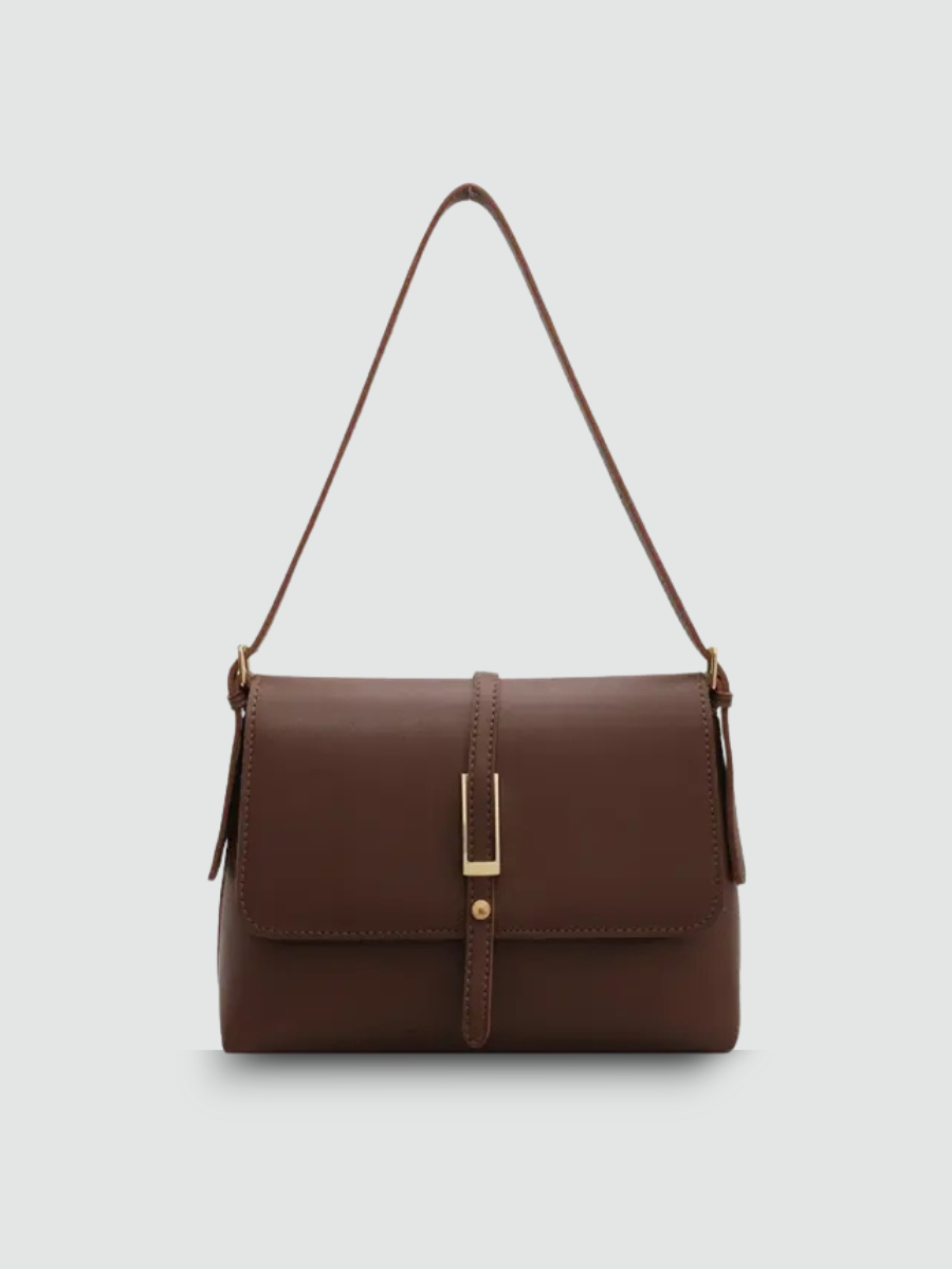 Bolsa Carteiro Grande Garbo Agatha Marrom - Garboza