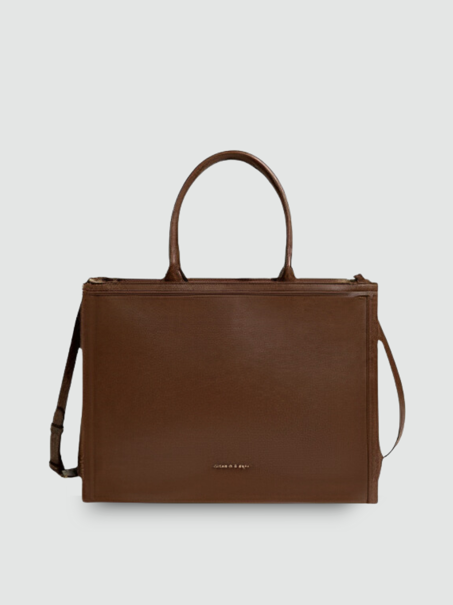 Bolsa Tote Grande Marrom Garbo Elis - Garboza