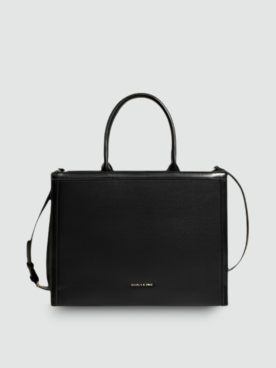 Bolsa Tote Grande Preta Garbo Elis - Garboza