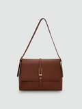 Bolsa Carteiro Grande Garbo Agatha Marrom - Garboza