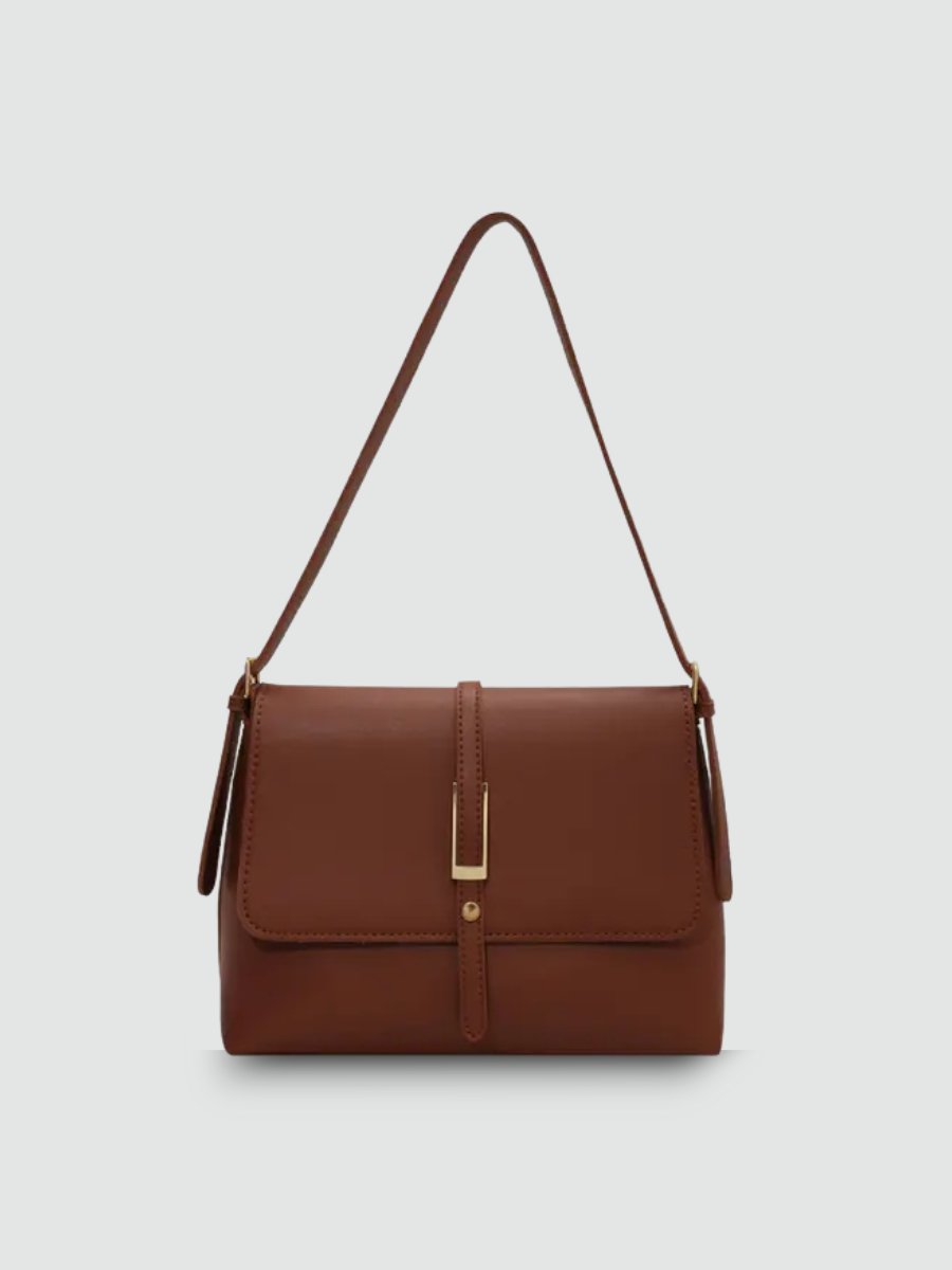 Bolsa Carteiro Grande Garbo Agatha Marrom - Garboza