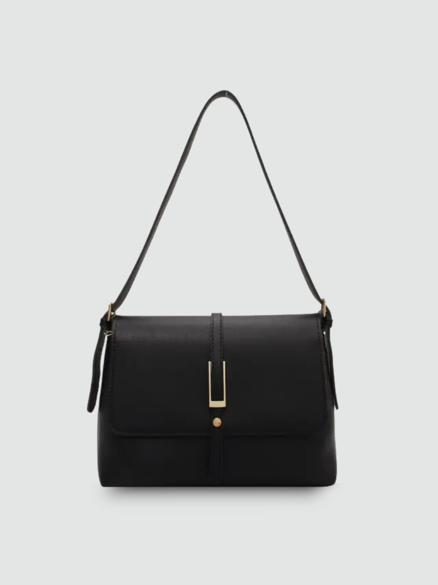 Bolsa Carteiro Grande Garbo Agatha Preta - Garboza