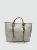 Bolsa Tote Grande Bege Garbo Nicole - Garboza