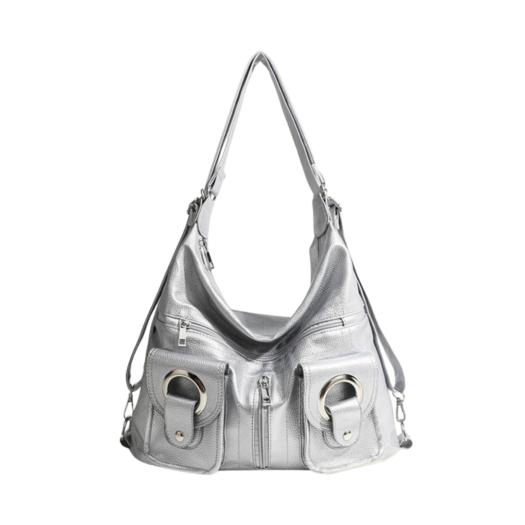 Bolsa Hobo Grande Prata Garbo Adele - Garboza