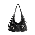 Bolsa Hobo Grande Preta Garbo Adele - Garboza