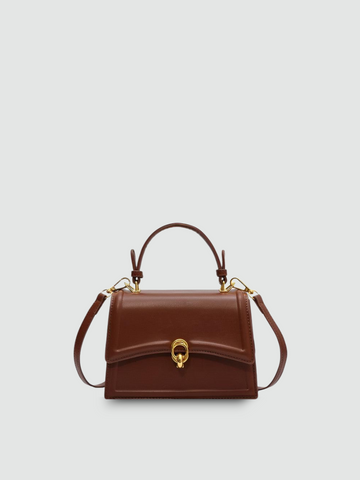 Bolsa Transversal Pequena Marrom Garbo Julia - Garboza
