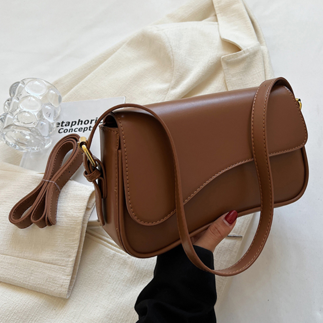 Bolsa De Ombro Pequena Marrom Garbo Chiara - Garboza