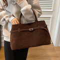 Bolsa Satchel Grande Marrom Garbo Amália - Garboza