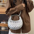 Bolsa Hobo Pequena Prata Garbo Astrid - Garboza