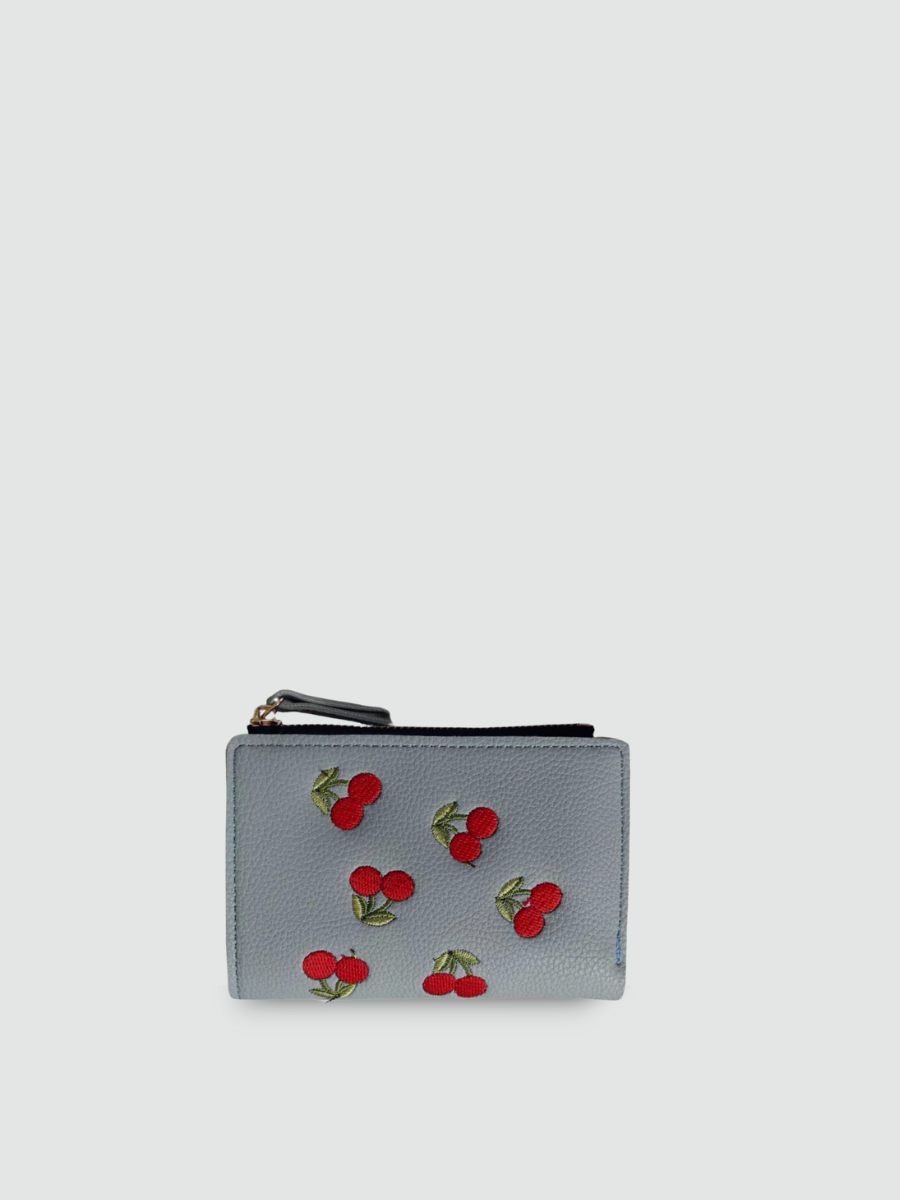 Carteira Pequena Azul Garbo Cherry - Garboza