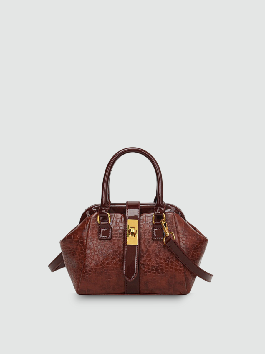 Bolsa de Mão Pequena Marrom Garbo Mila - Garboza