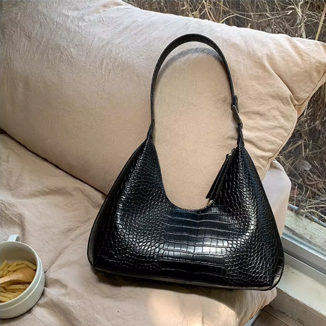 Bolsa de Ombro Média Preta Garbo Kendra - Garboza