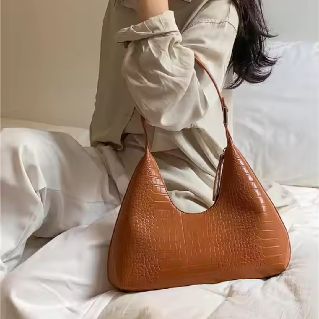 Bolsa de Ombro Média Marrom Garbo Kendra - Garboza