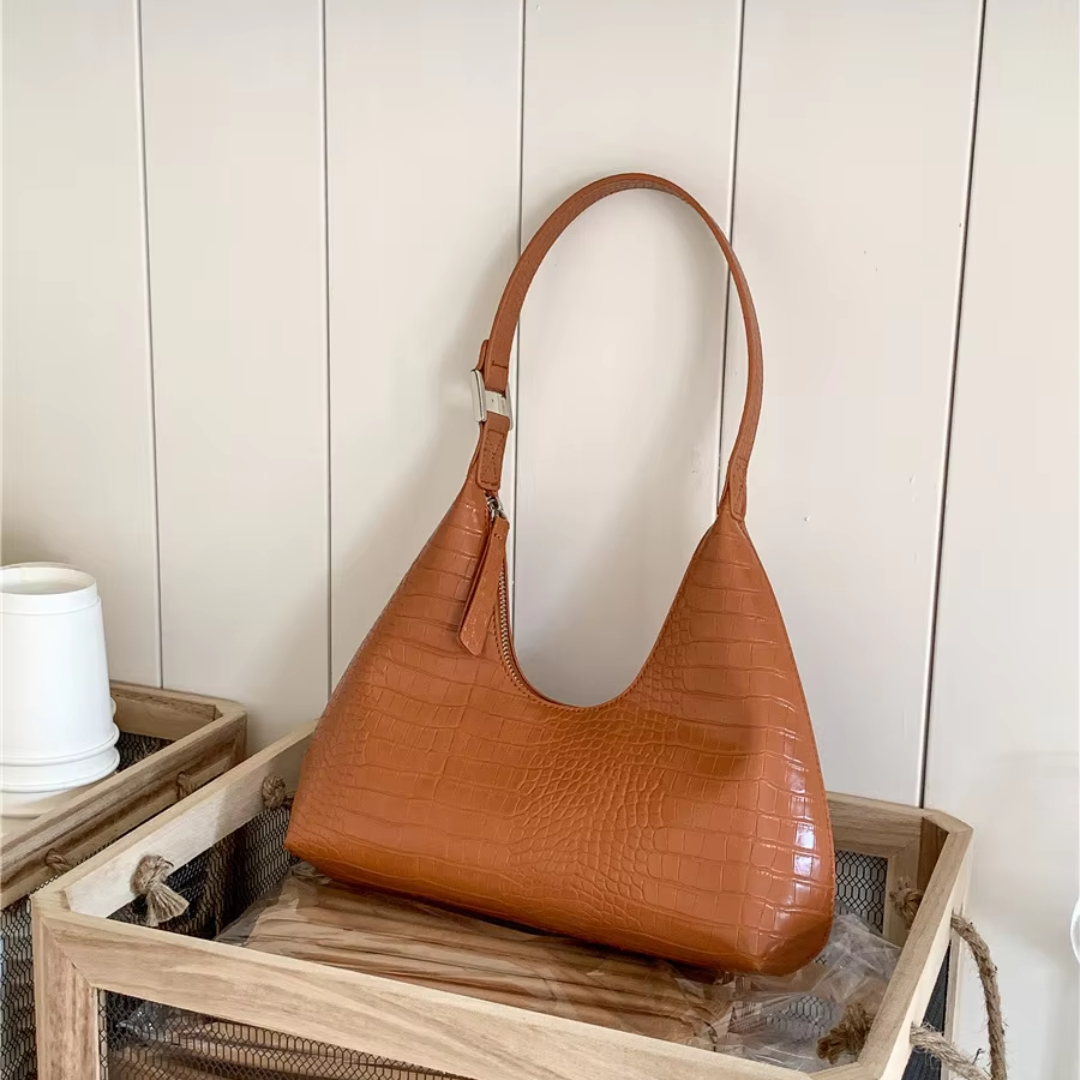 Bolsa de Ombro Média Marrom Garbo Kendra - Garboza