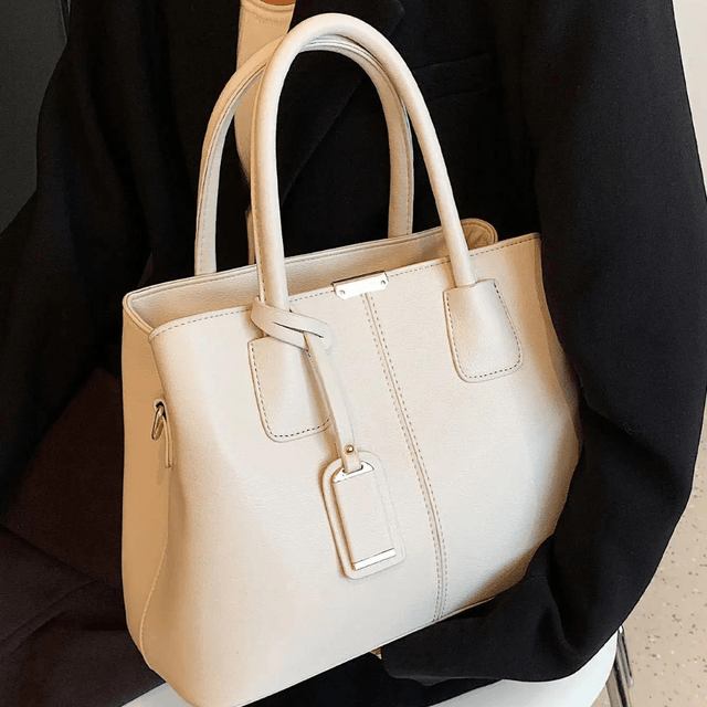 Bolsa Tote Média Off White Garbo Luana - Garboza