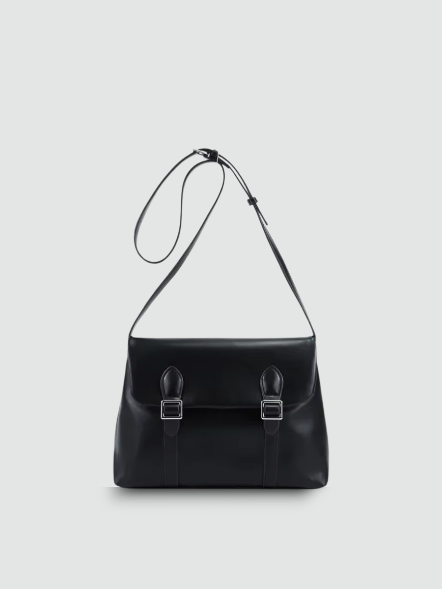Bolsa De Ombro Média Preta Garbo Greta - Garboza