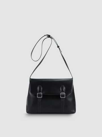 Bolsa De Ombro Média Preta Garbo Greta - Garboza
