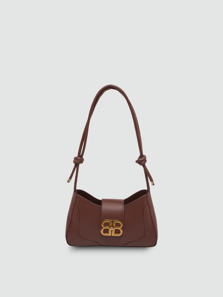 Bolsa de Ombro Média Marrom Garbo Ivy - Garboza