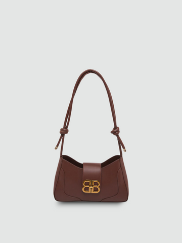 Bolsa de Ombro Média Marrom Garbo Ivy - Garboza