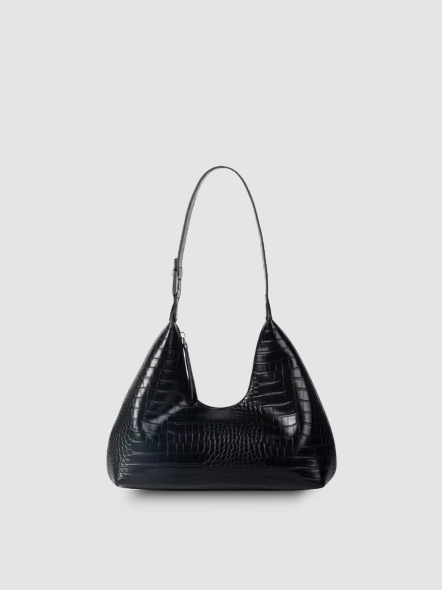 Bolsa de Ombro Média Preta Garbo Kendra - Garboza