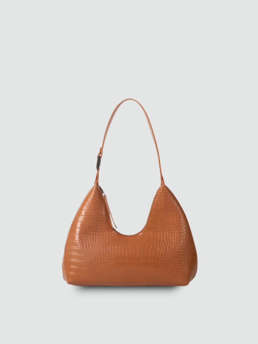 Bolsa de Ombro Média Marrom Garbo Kendra - Garboza