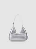Bolsa de Ombro Média Prata Garbo Kendra - Garboza