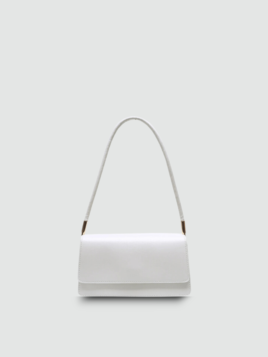 Bolsa Baguete Preta Garbo Adriana Branca - Garboza