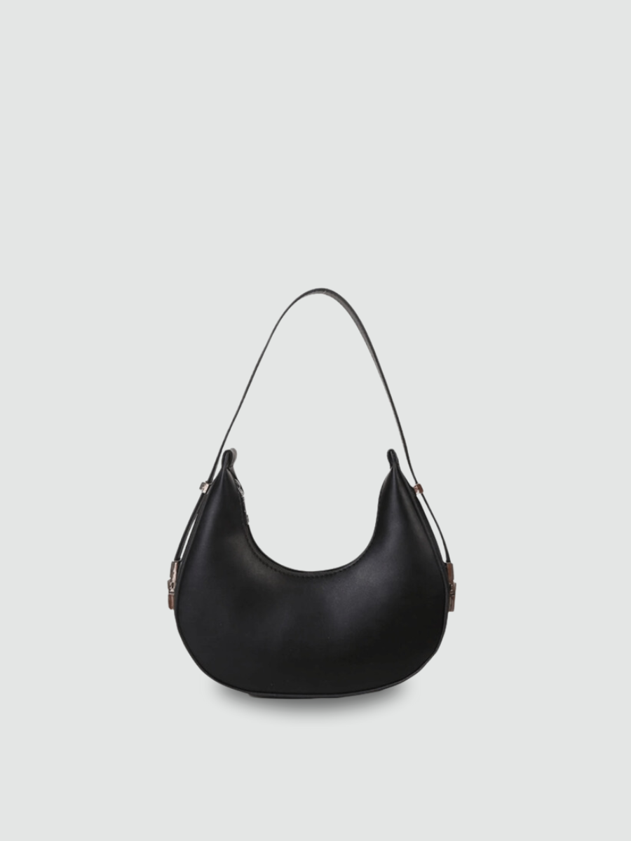 Bolsa De Ombro Pequena Preta Garbo Bruna - Garboza