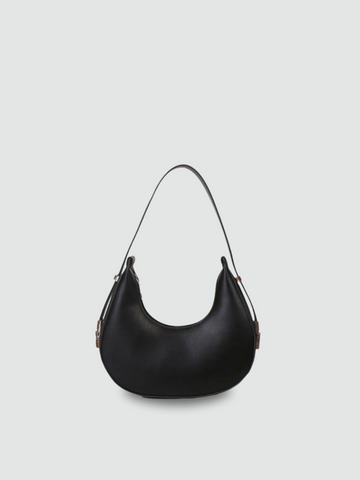 Bolsa De Ombro Pequena Preta Garbo Bruna - Garboza