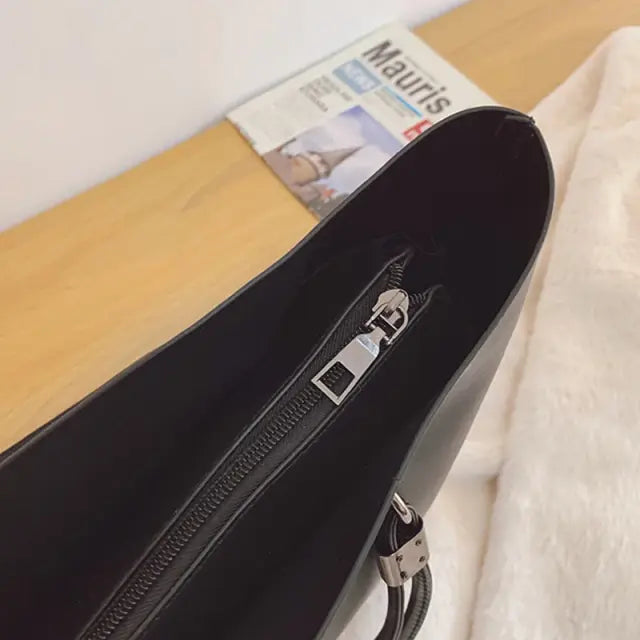 Bolsa Tote Grande Preta Garbo Sara - Garboza